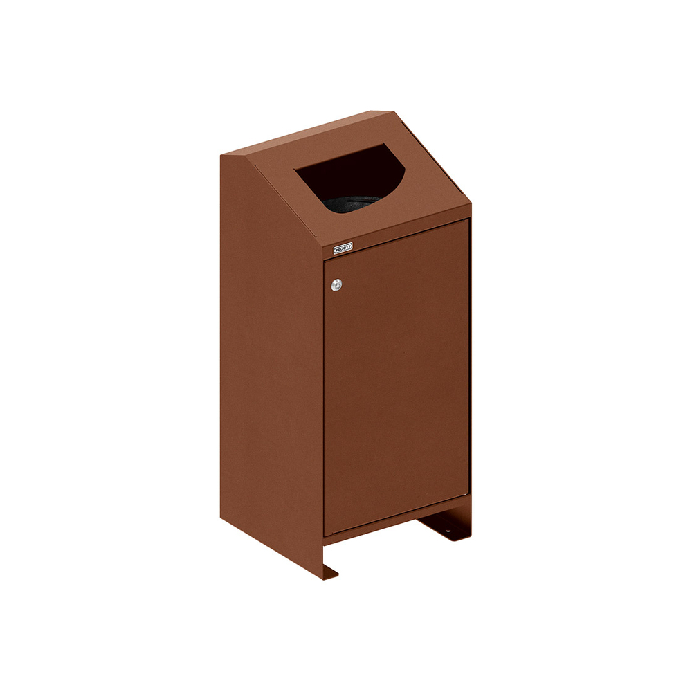 Corbeille Berlin 100 litres Aspect Corten - PROCITY - 208156.S025