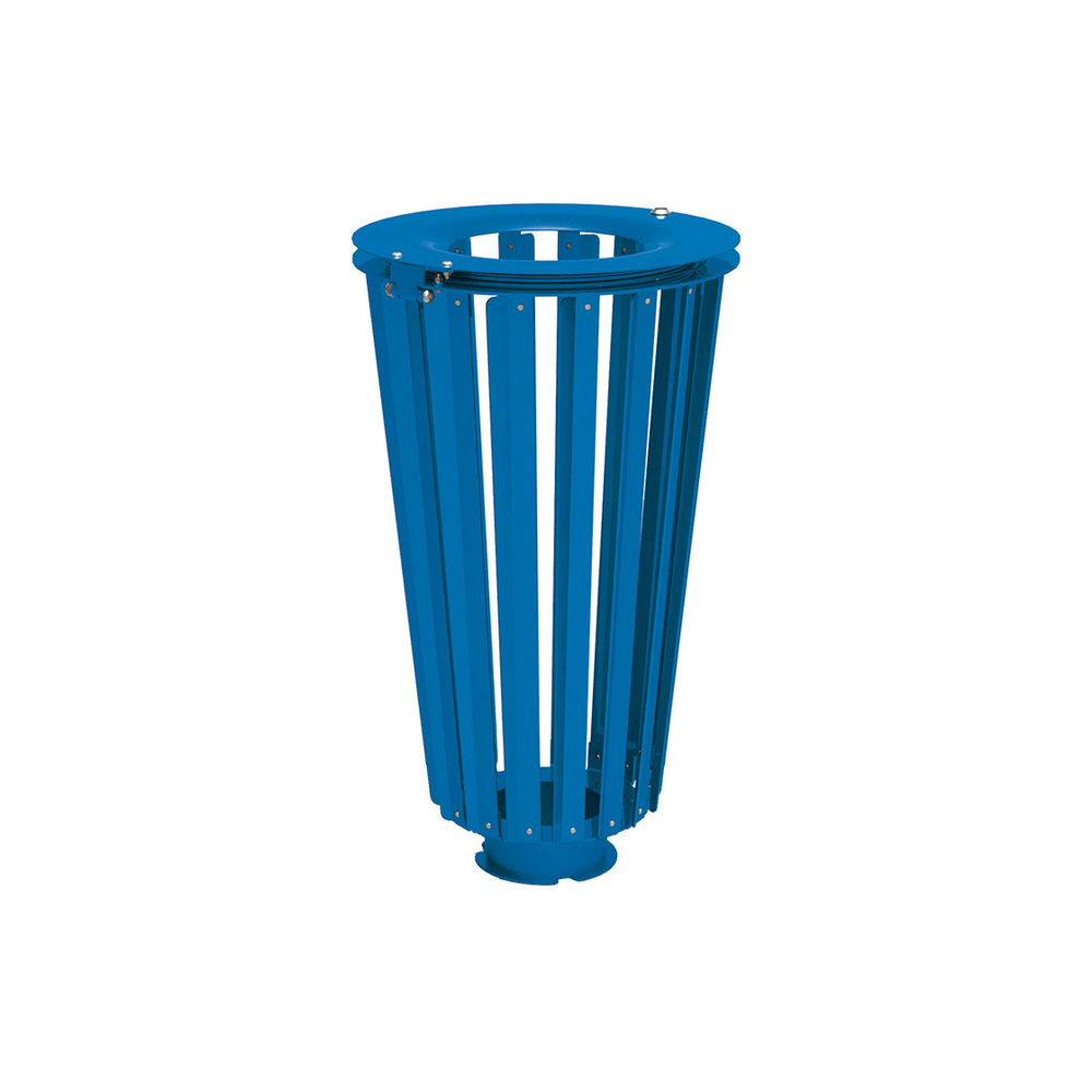 Corbeille Lofoten acier 80 litres RAL5010 - Sans seau intérieur - PROCITY - 208171.5010