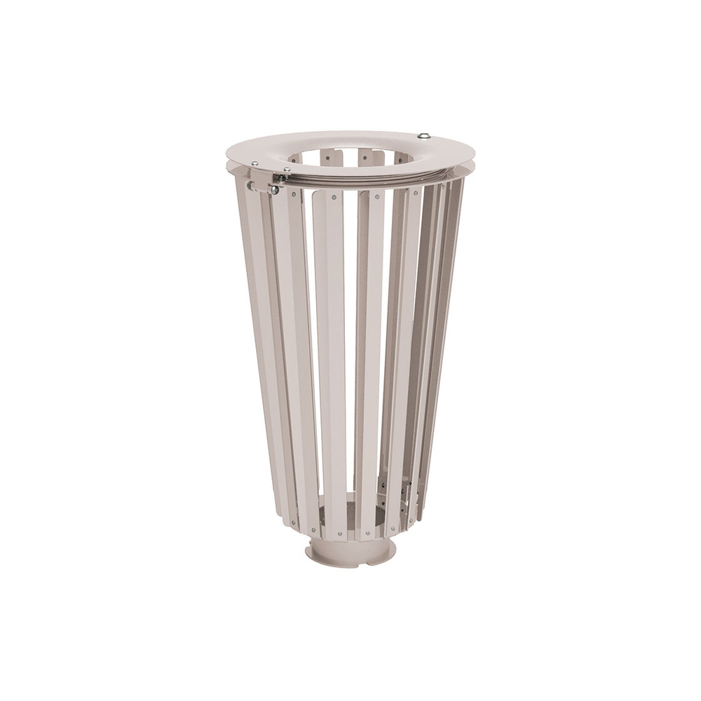 Corbeille Lofoten acier 80 litres RAL7044 - Sans seau intérieur - PROCITY - 208171.7044