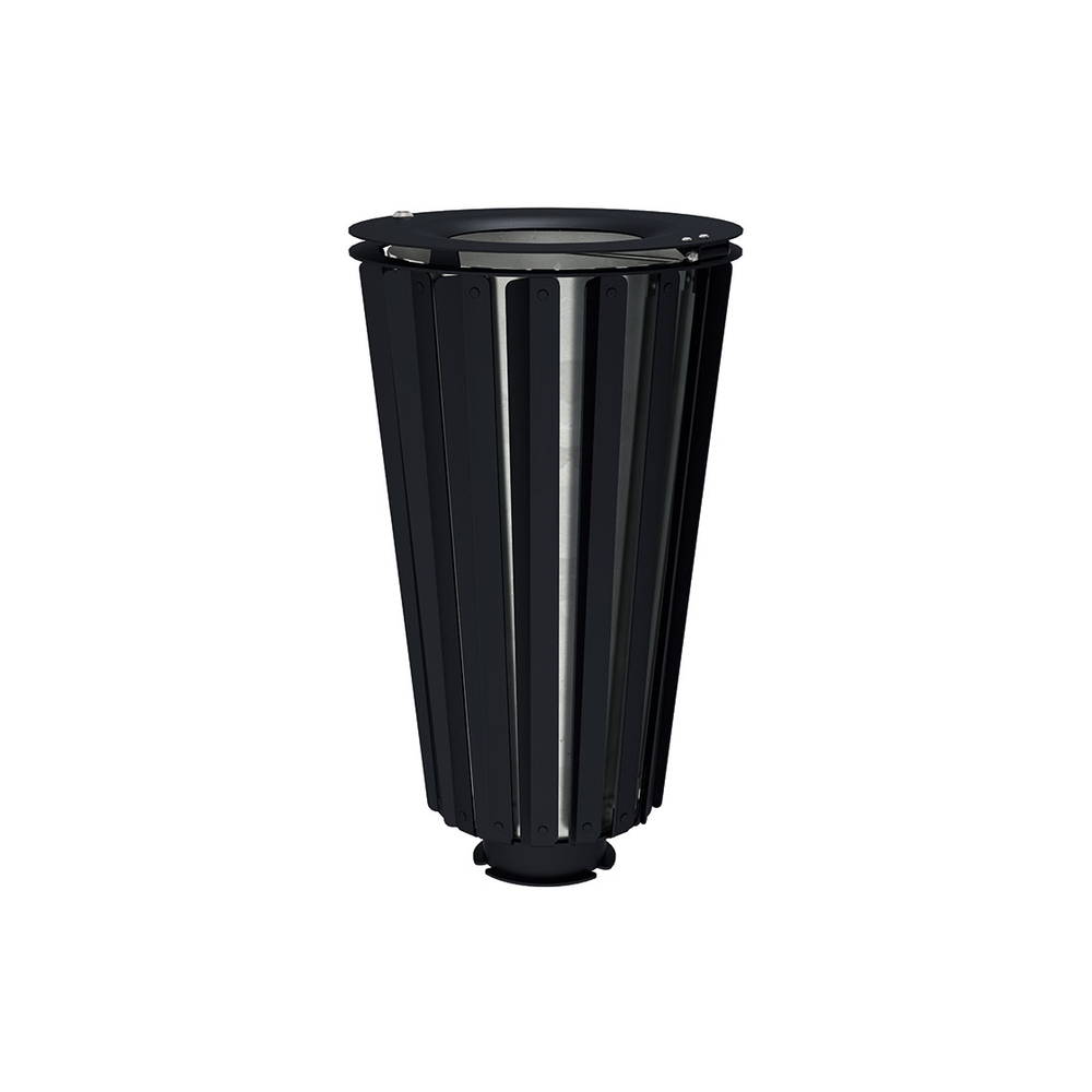 Corbeille Lofoten acier 80 litres RAL9005 - seau intérieur - PROCITY - 208172.9005