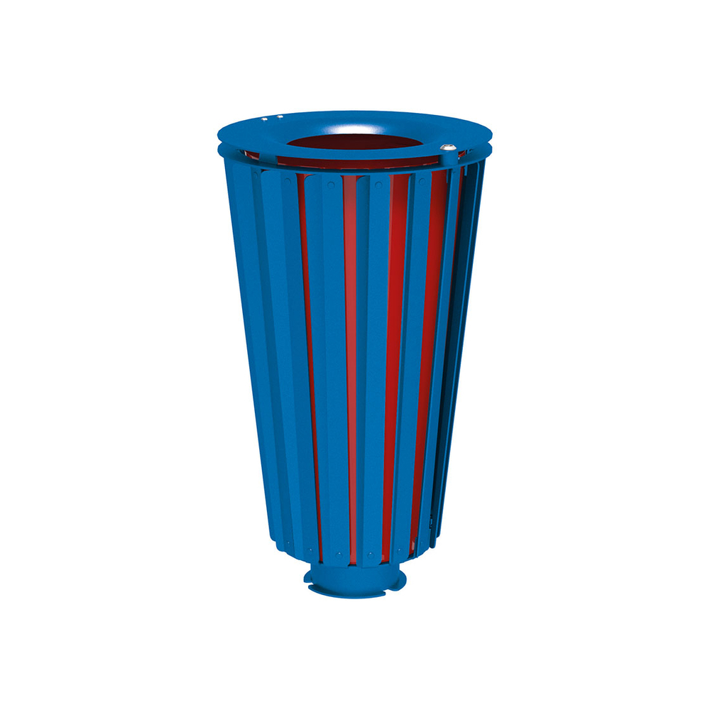 Corbeille Lofoten acier 80 litres RAL5010 - seau peint sur Galva - PROCITY - 208175.5010