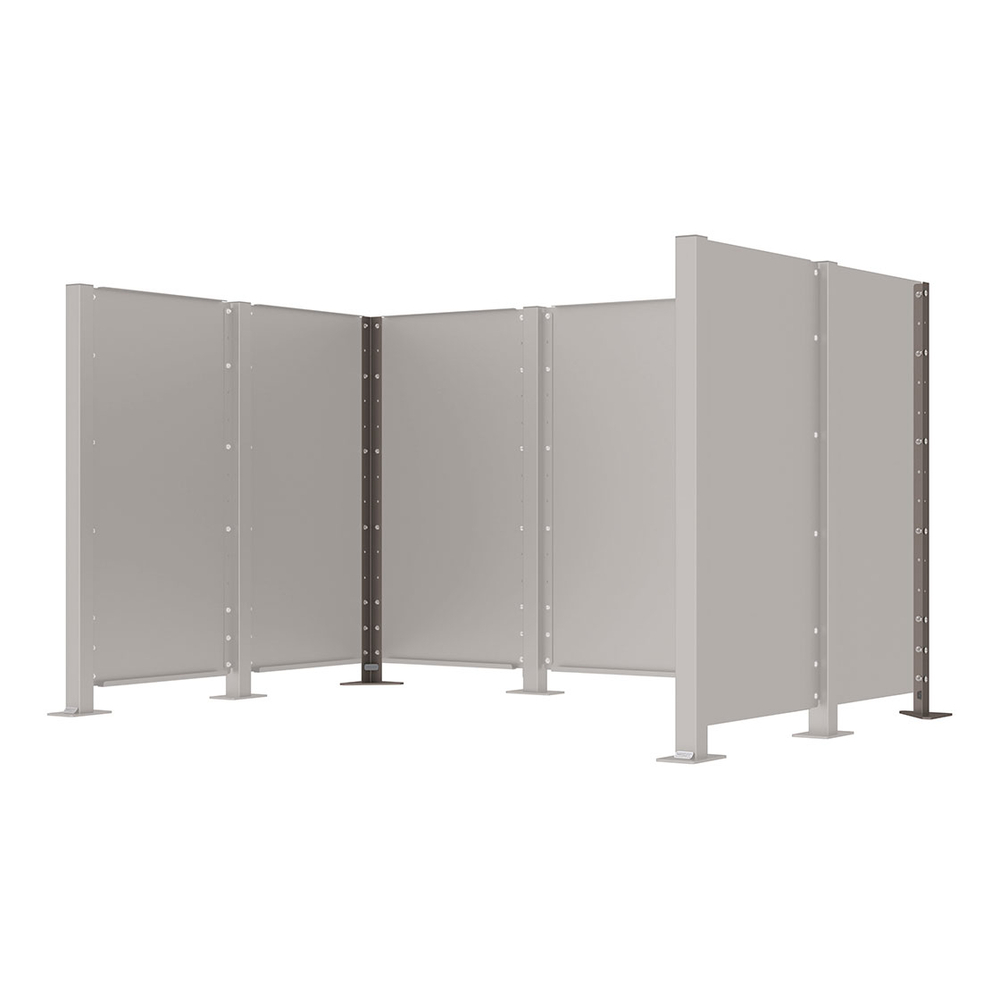 Poteau cache-conteneurs modulable peint sur Galva Gris PROCITY - 208182.GPRO