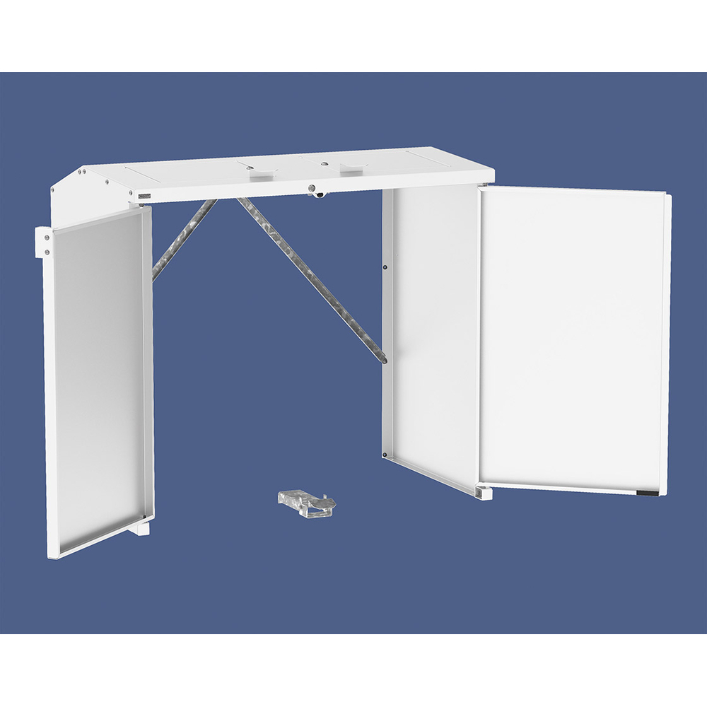 Abri conteneurs et biodéchets Berlin RAL9010 - Sans tôle de fond - Trappes monochromes - PROCITY - 208190.9010