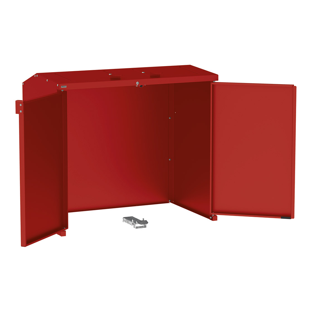 Abri conteneurs et biodéchets Berlin RAL3004 - tôle de fond - Trappes monochromes - PROCITY - 208191.3004