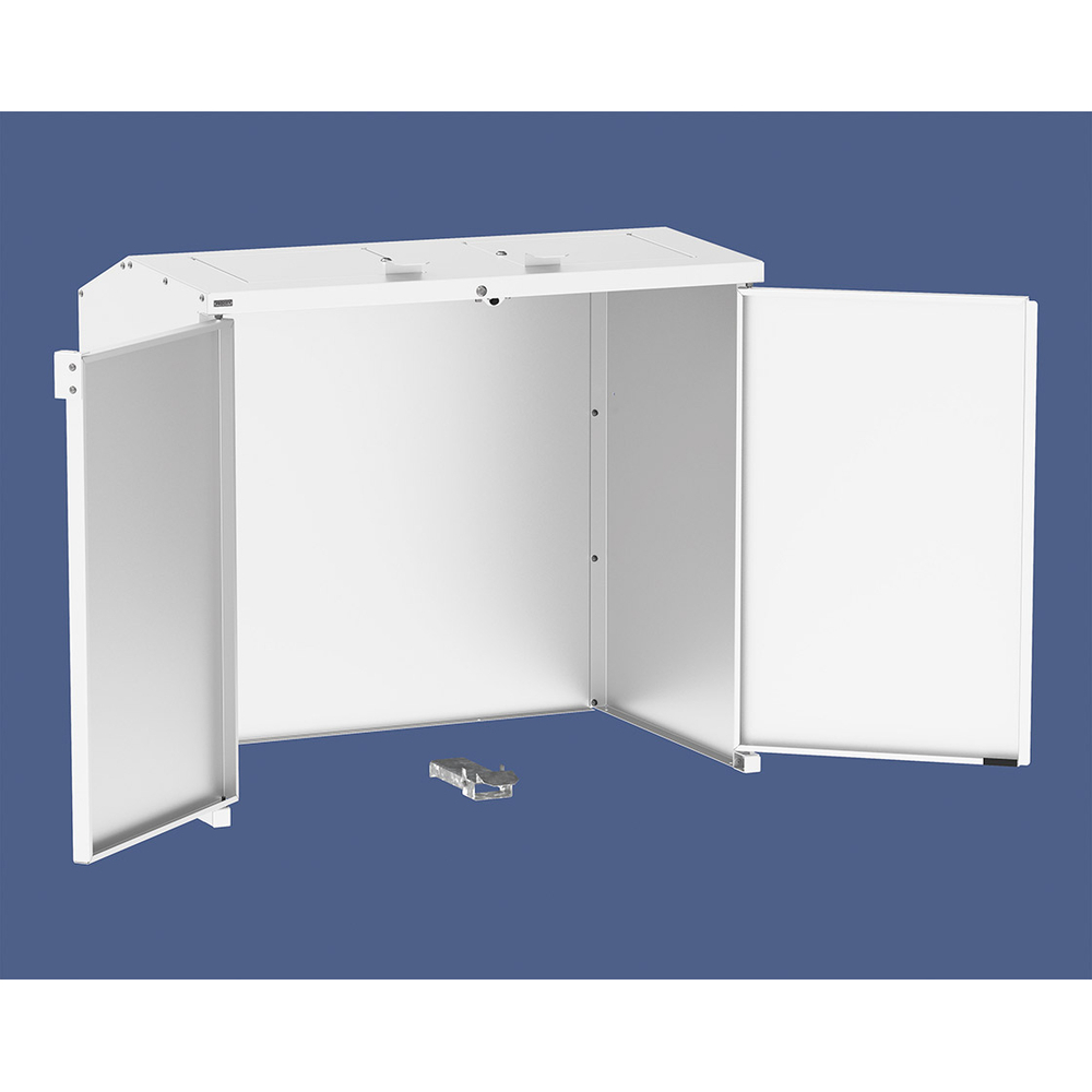 Abri conteneurs et biodéchets Berlin RAL9010 - tôle de fond - Trappes monochromes - PROCITY - 208191.9010