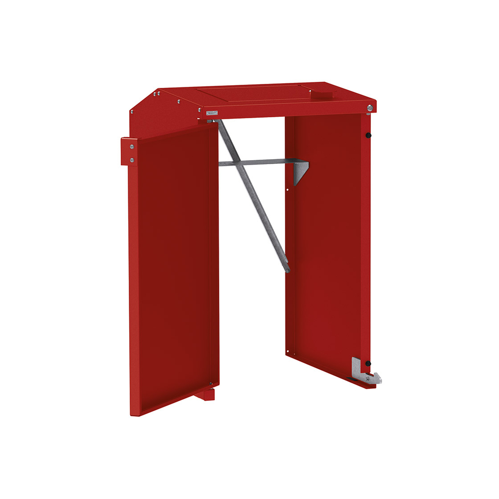 Abri conteneurs et biodéchets Berlin simple RAL3004 - Sans tôle de fond - PROCITY - 208194.3004