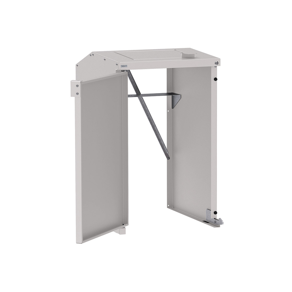 Abri conteneurs et biodéchets Berlin simple RAL7044 - Sans tôle de fond - PROCITY - 208194.7044