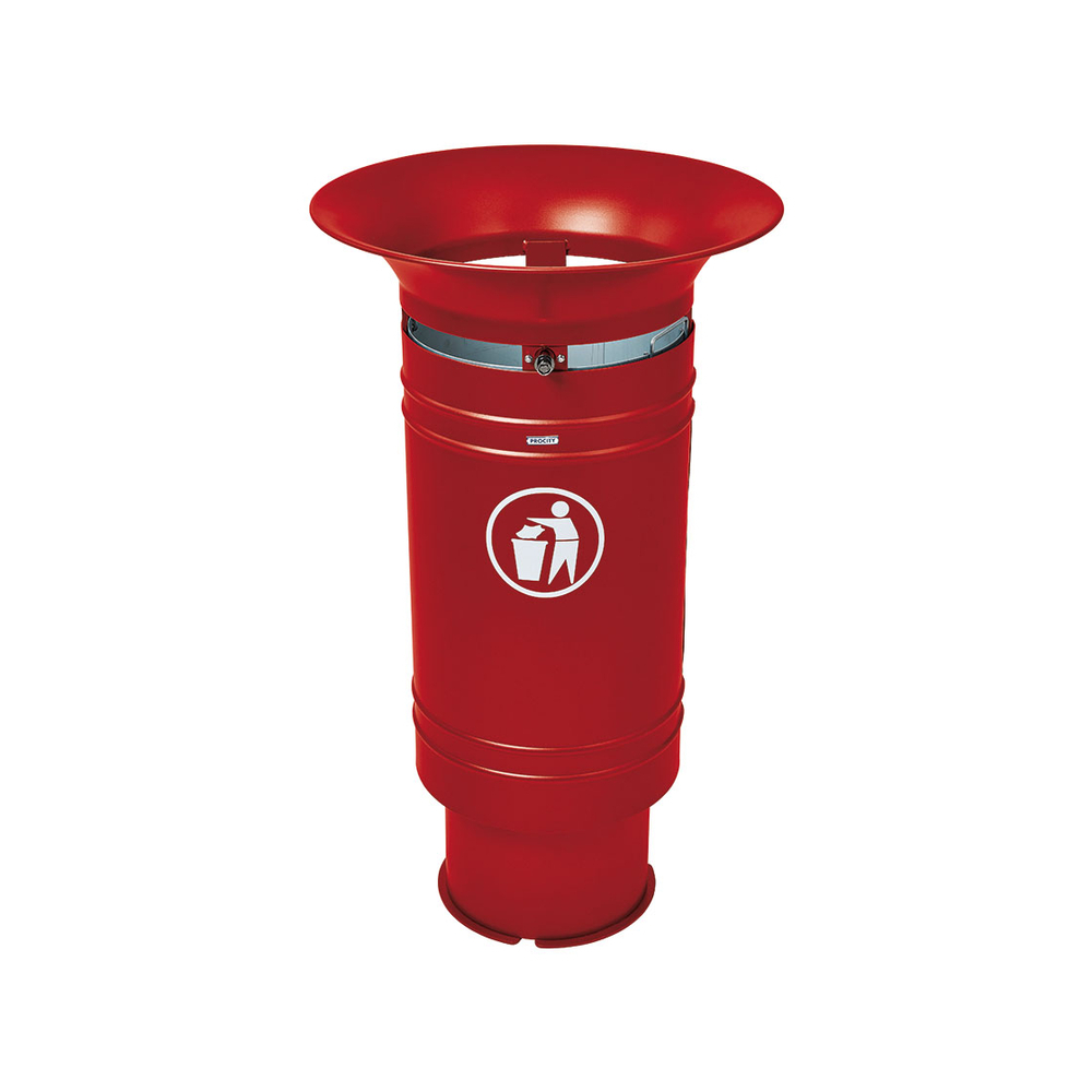 Corbeille Cévennes 60 litres RAL3004 - PROCITY - 208201.3004