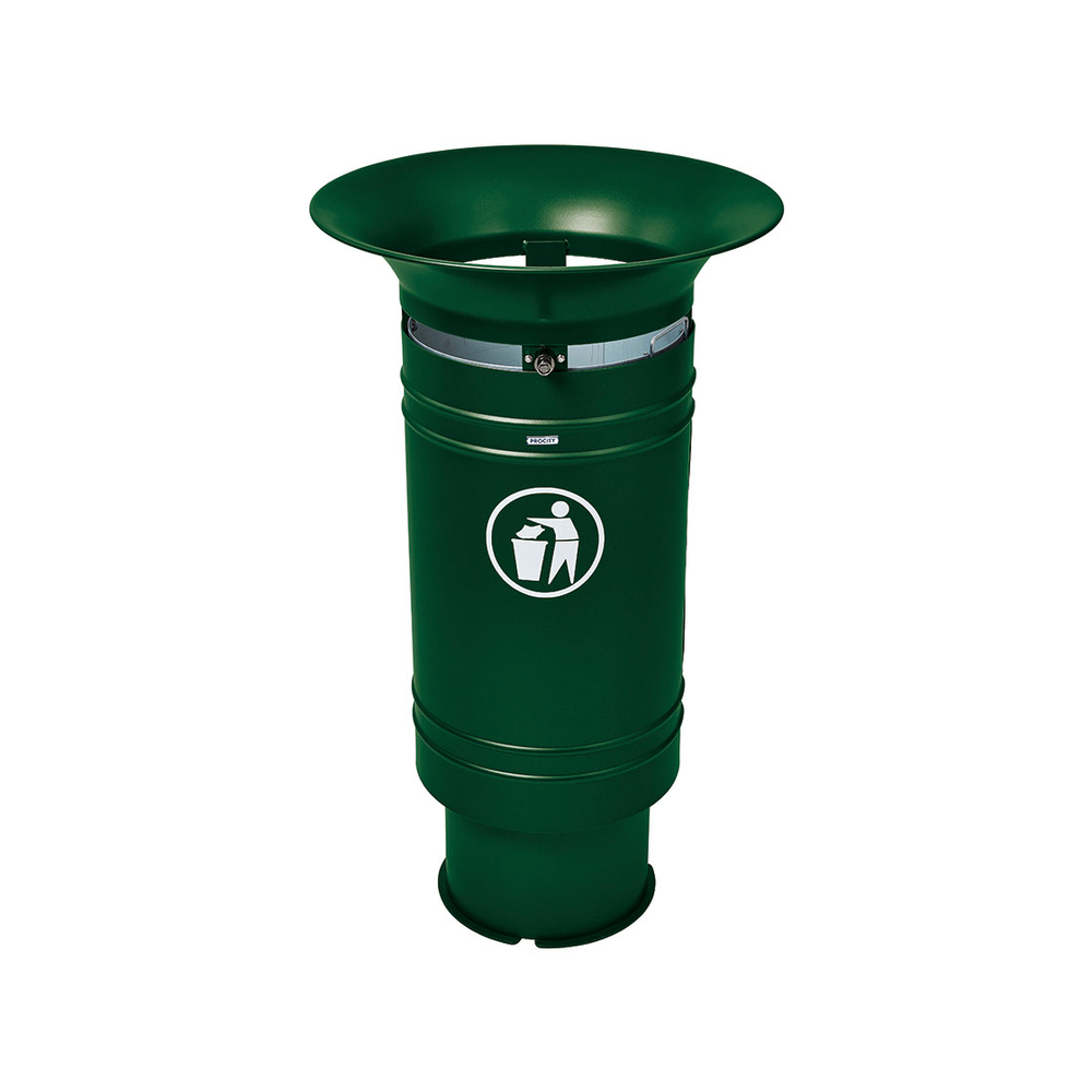 Corbeille Cévennes 60 litres RAL6005 - PROCITY - 208201.6005