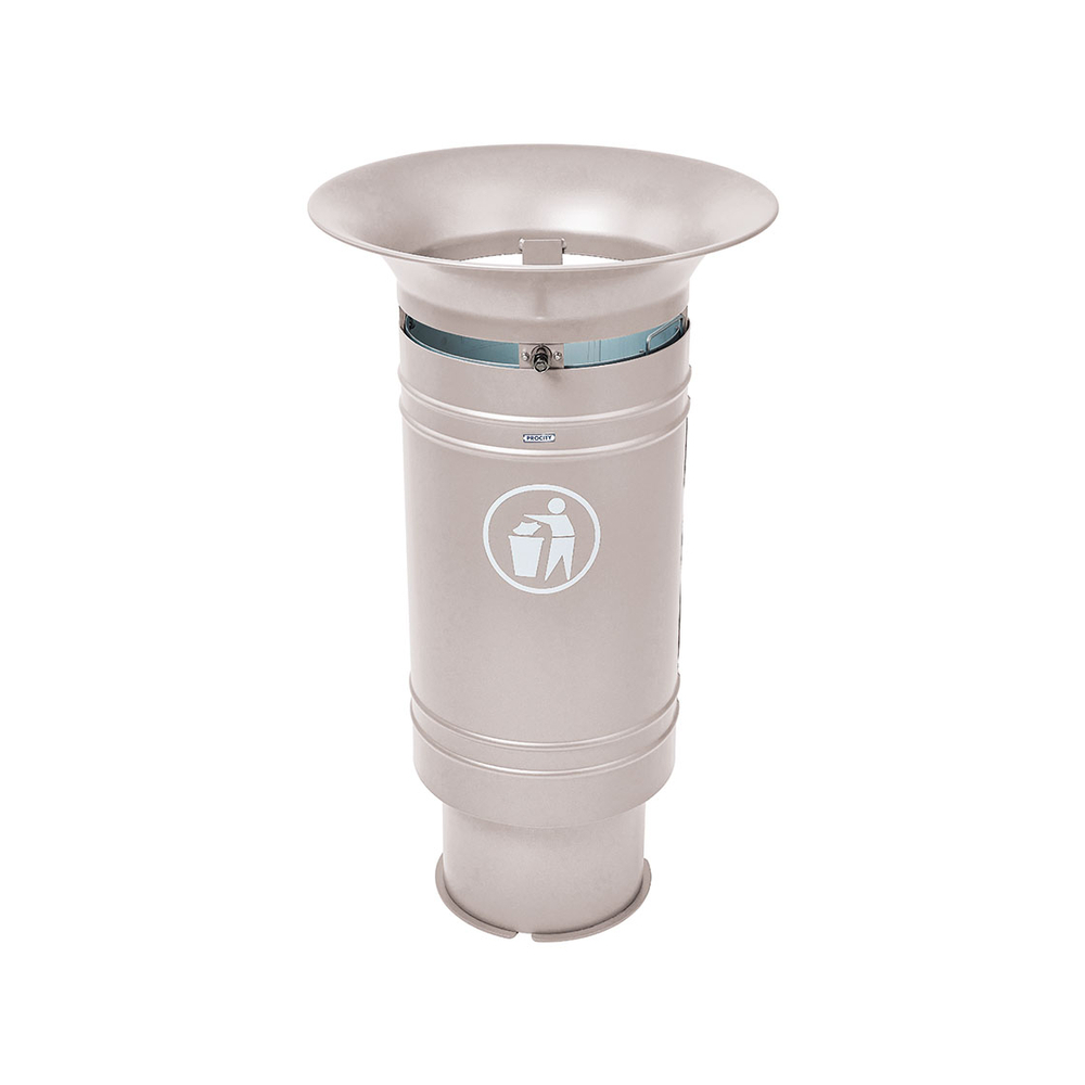 Corbeille Cévennes 60 litres RAL7044 - PROCITY - 208201.7044