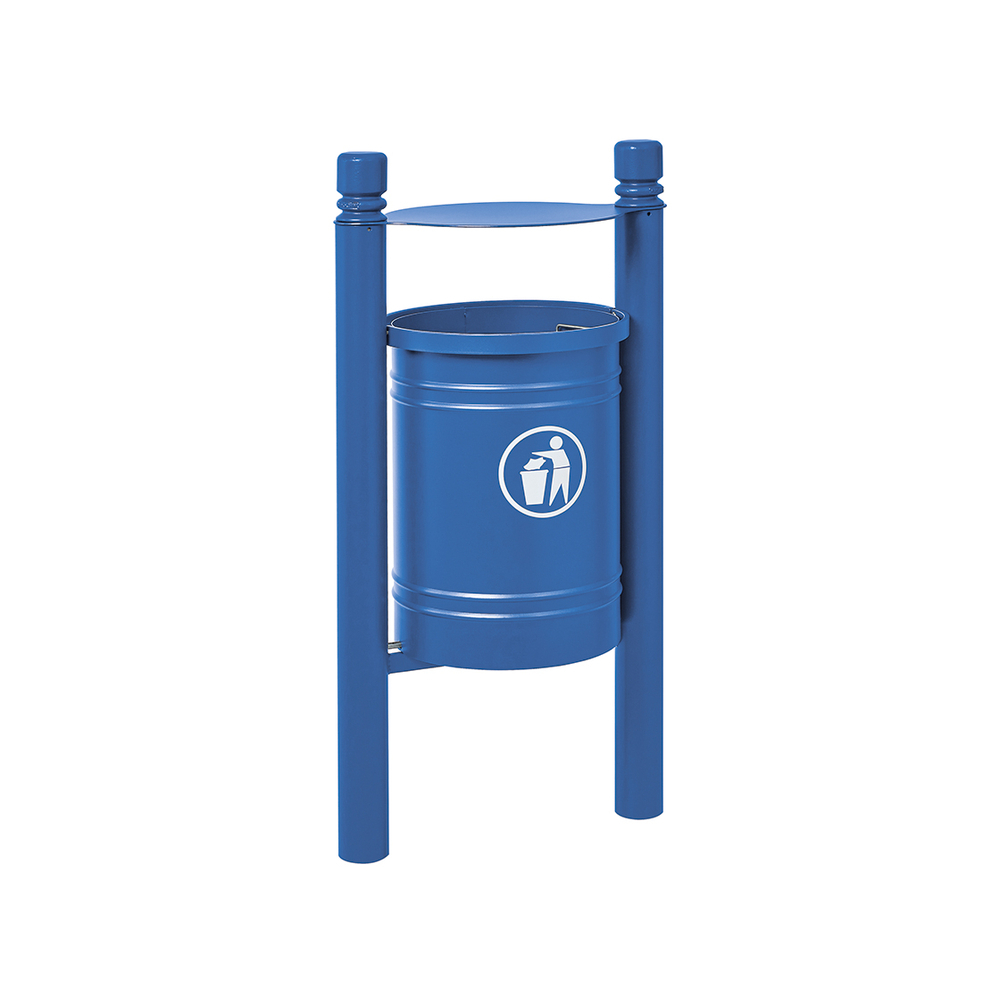 Corbeille Saintonge City 40 litres RAL5010 - seau intérieur - PROCITY - 208225.5010