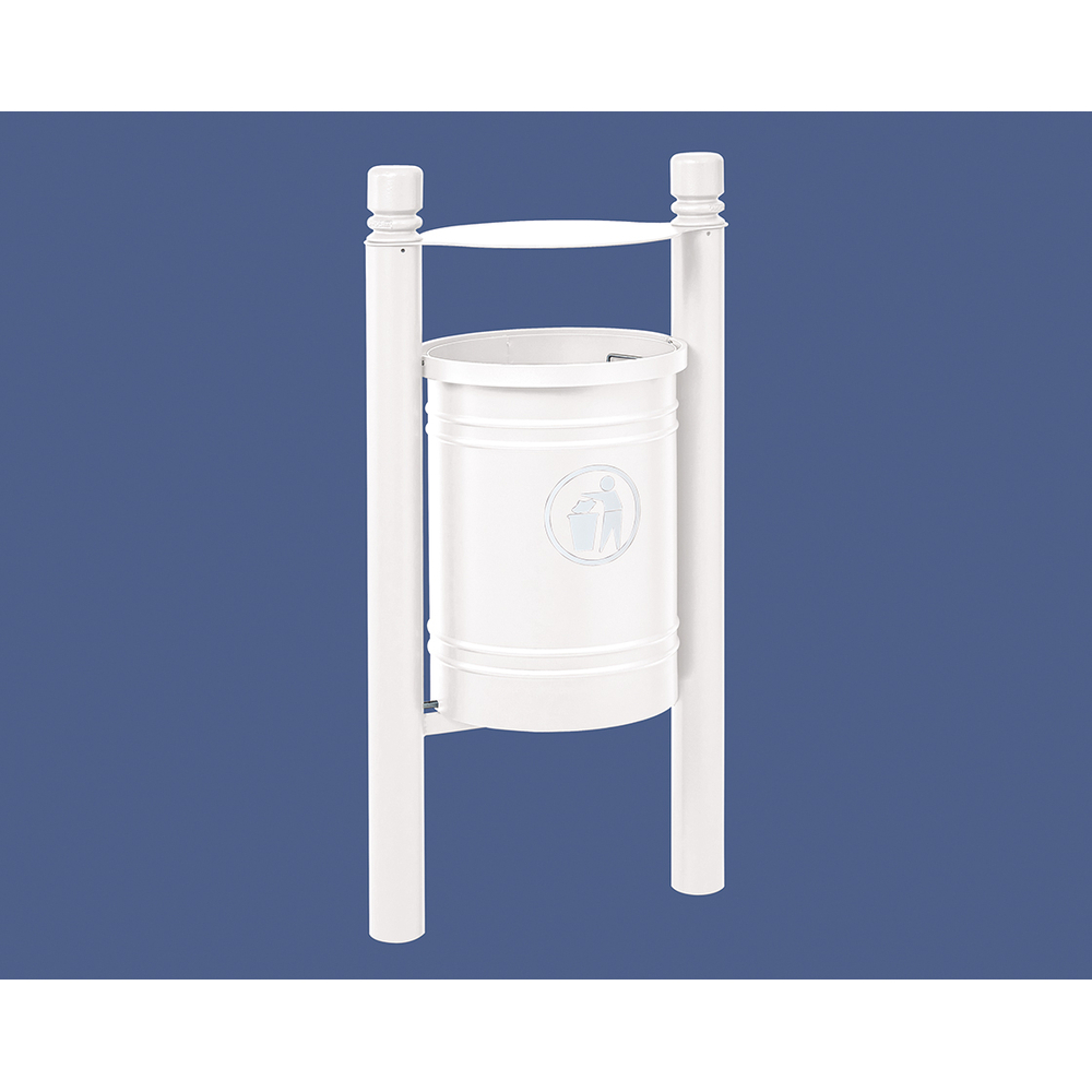 Corbeille Saintonge City 40 litres RAL9010 - seau intérieur - PROCITY - 208225.9010