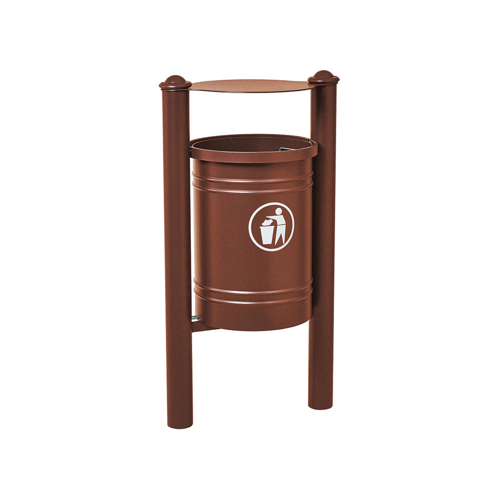 Corbeille Saintonge Agora 40 litres Aspect Corten - seau intérieur - PROCITY - 208226.S025