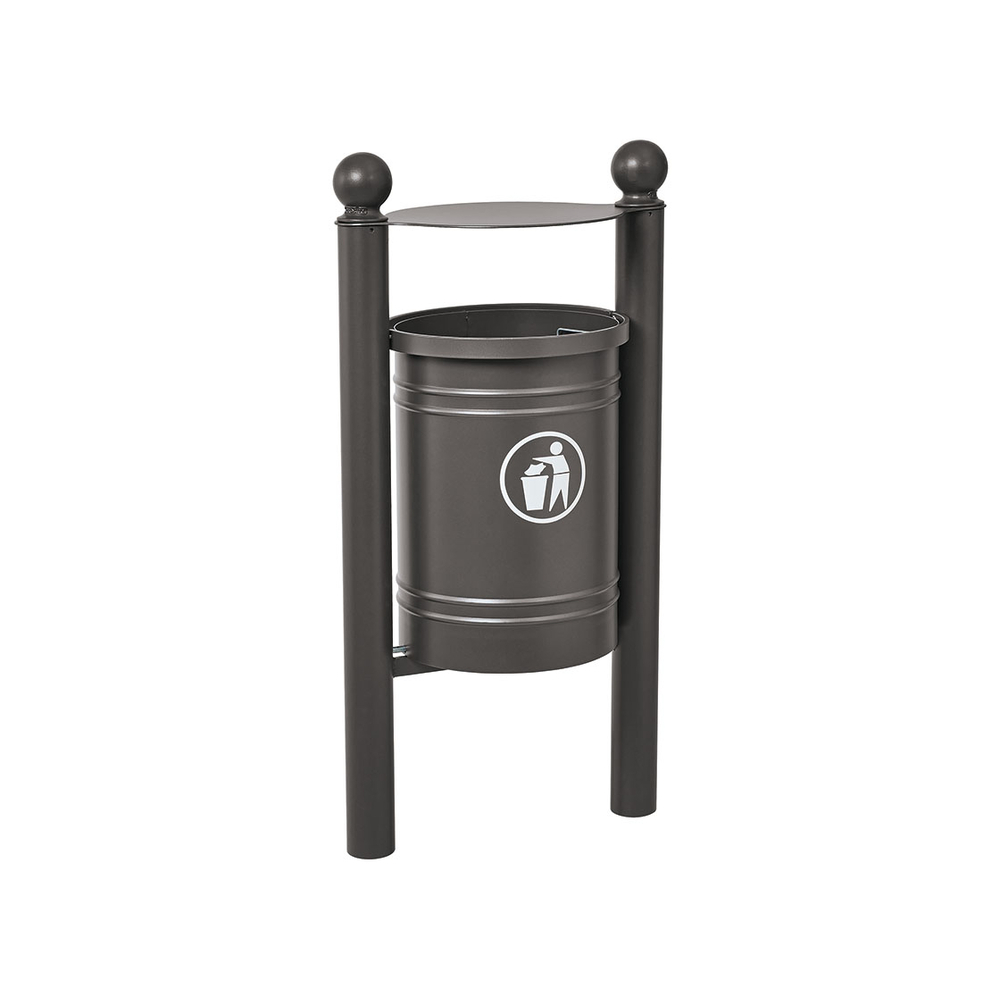 Corbeille Saintonge Boule 40 litres Gris PROCITY - 208227.GPRO