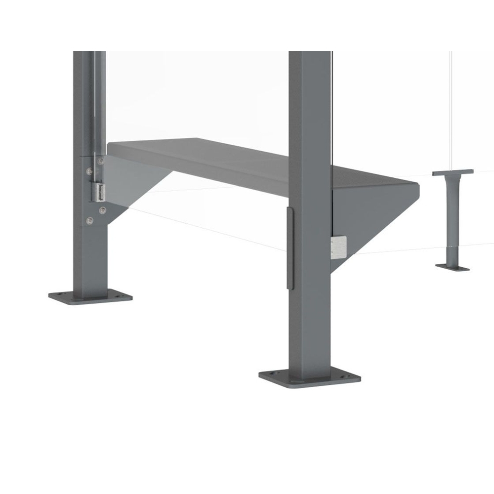 Banquette - tablette pour abris fumeurs Gris PROCITY - 209116