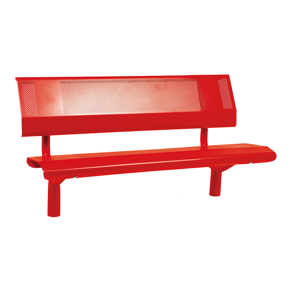 Banc acier Oslo RAL3020 - 1500mm - PROCITY - 209120.3020