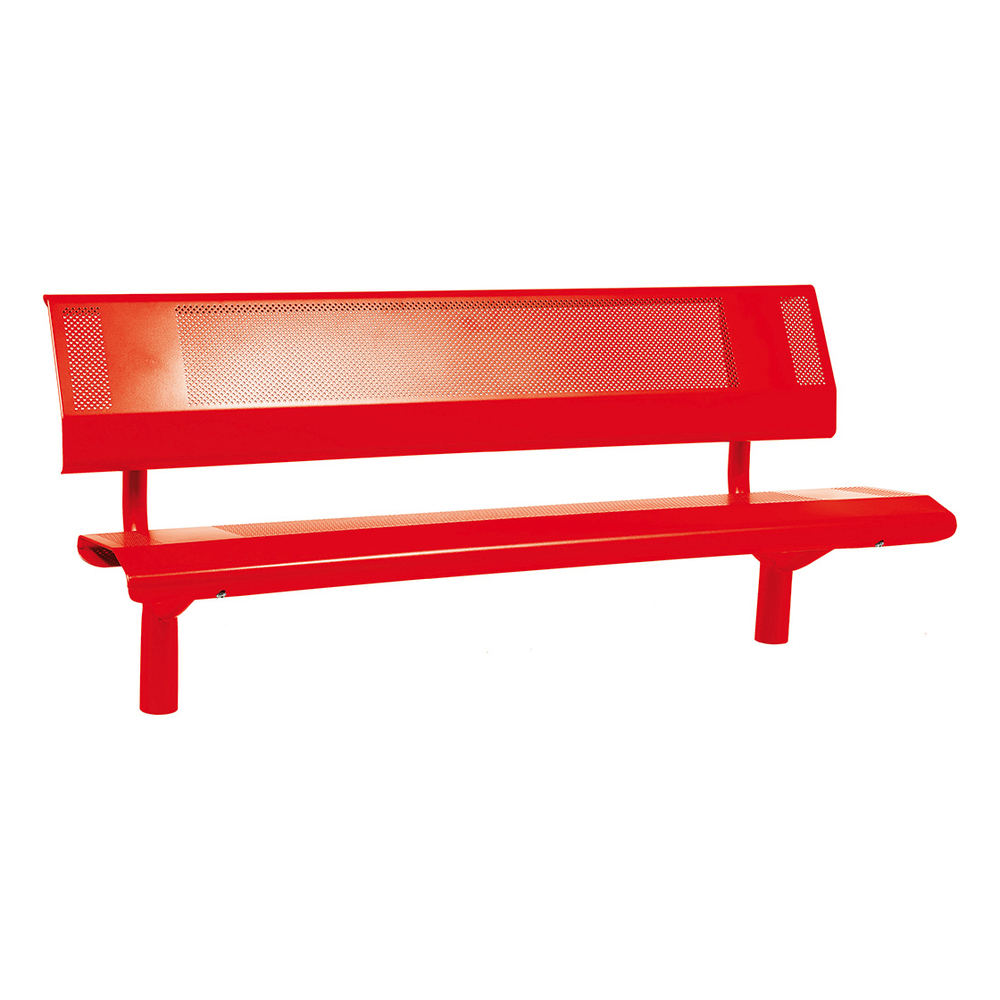 Banc acier Oslo RAL3020 - 1800mm - PROCITY - 209121.3020