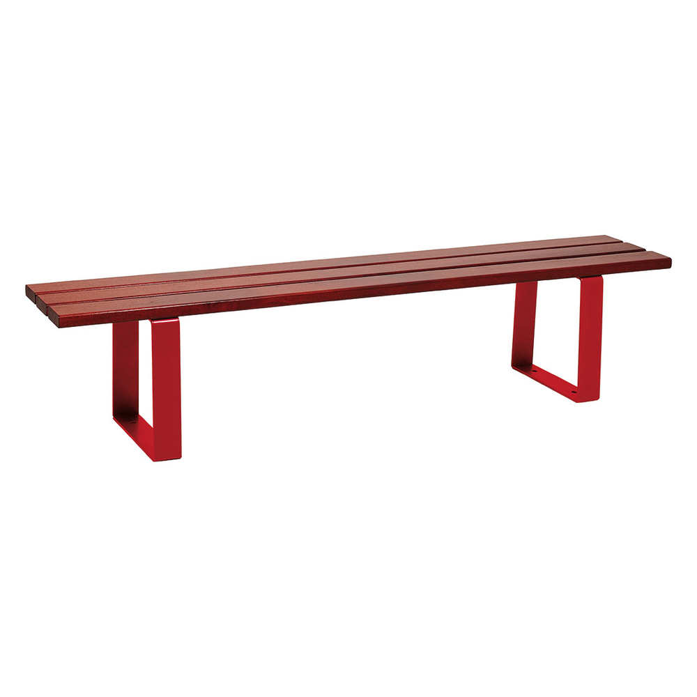 Banquette Riga RAL3004 - lasuré acajou - PROCITY - 209186.3004.ACAJ