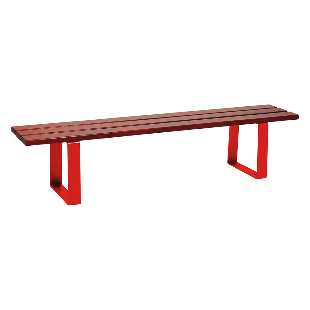 Banquette Riga RAL3020 - lasuré acajou - PROCITY - 209186.3020.ACAJ