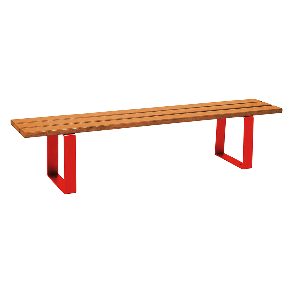 Banquette Riga RAL3020 - lasuré chêne clair - PROCITY - 209186.3020.CHEC