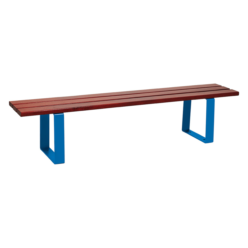 Banquette Riga RAL5010 - lasuré acajou - PROCITY - 209186.5010.ACAJ