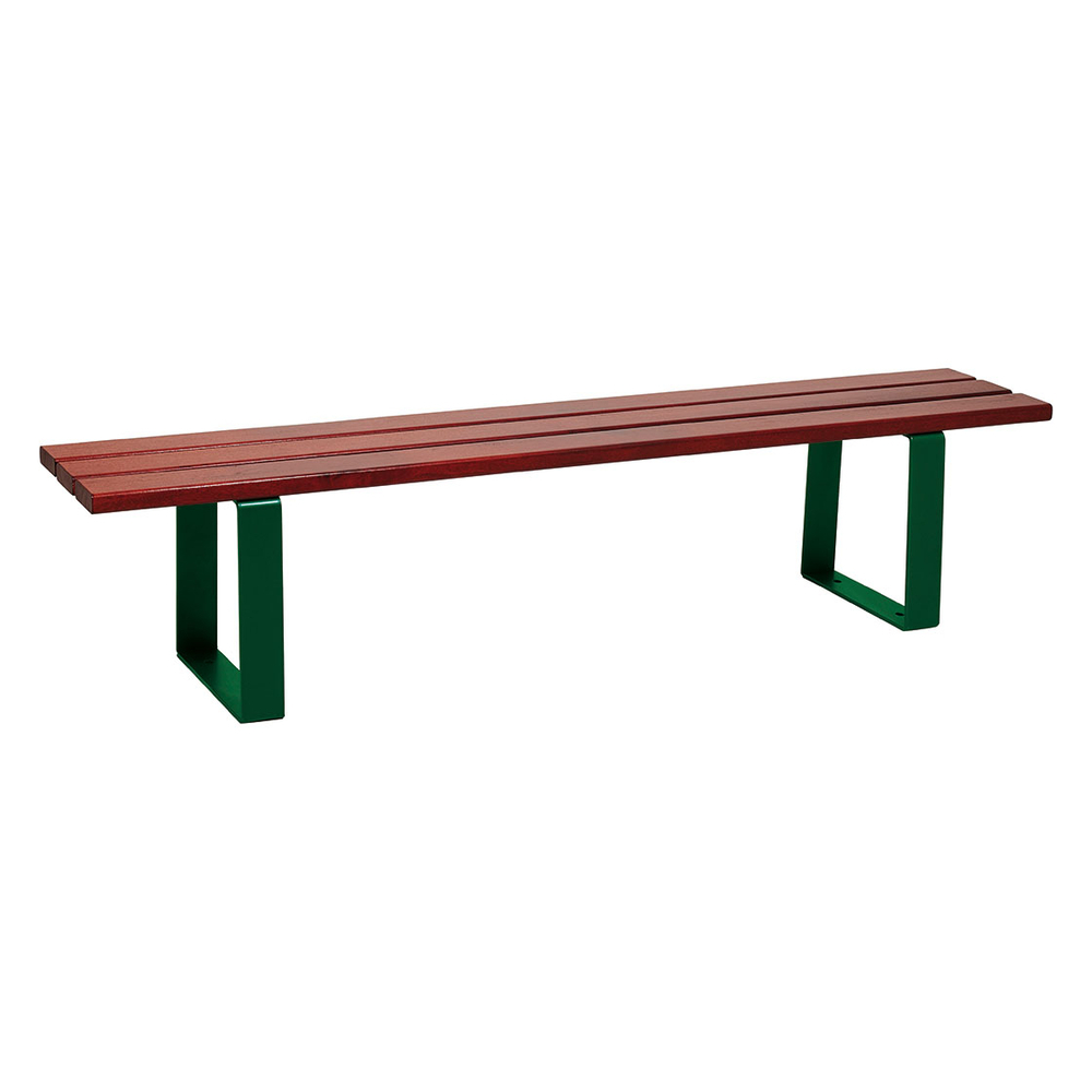 Banquette Riga RAL6005 - lasuré acajou - PROCITY - 209186.6005.ACAJ