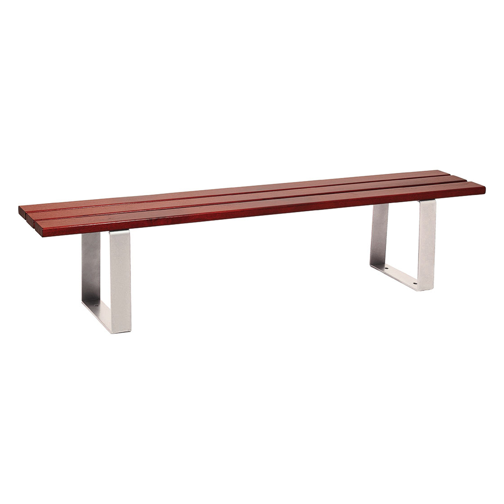 Banquette Riga RAL7044 - lasuré acajou - PROCITY - 209186.7044.ACAJ