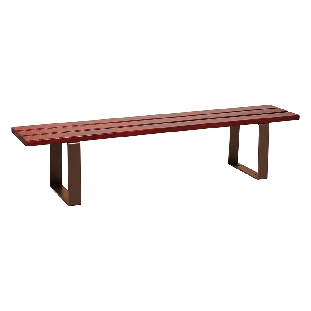 Banquette Riga RAL8017 - lasuré acajou - PROCITY - 209186.8017.ACAJ