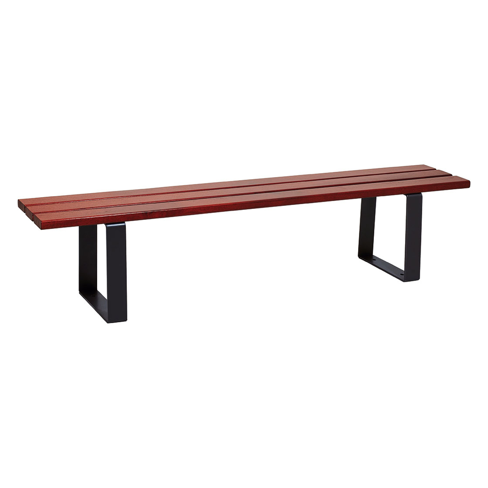 Banquette Riga RAL9005 - lasuré acajou - PROCITY - 209186.9005.ACAJ