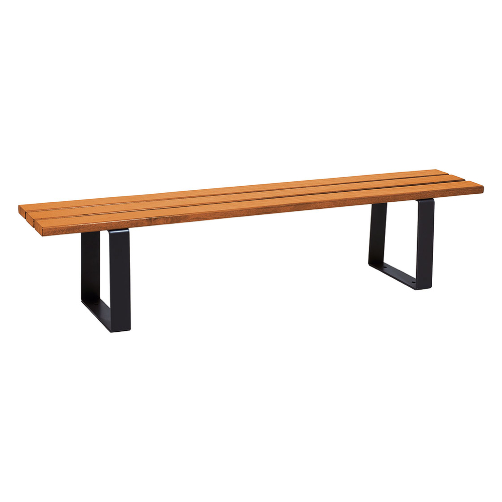 Banquette Riga RAL9005 - lasuré chêne clair - PROCITY - 209186.9005.CHEC