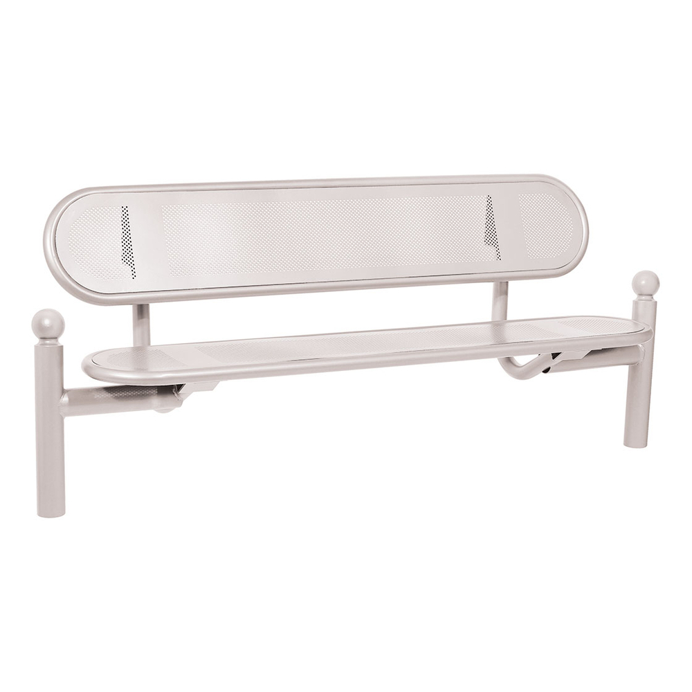 Banc acier Estoril Boule RAL7044 - PROCITY - 209322.7044