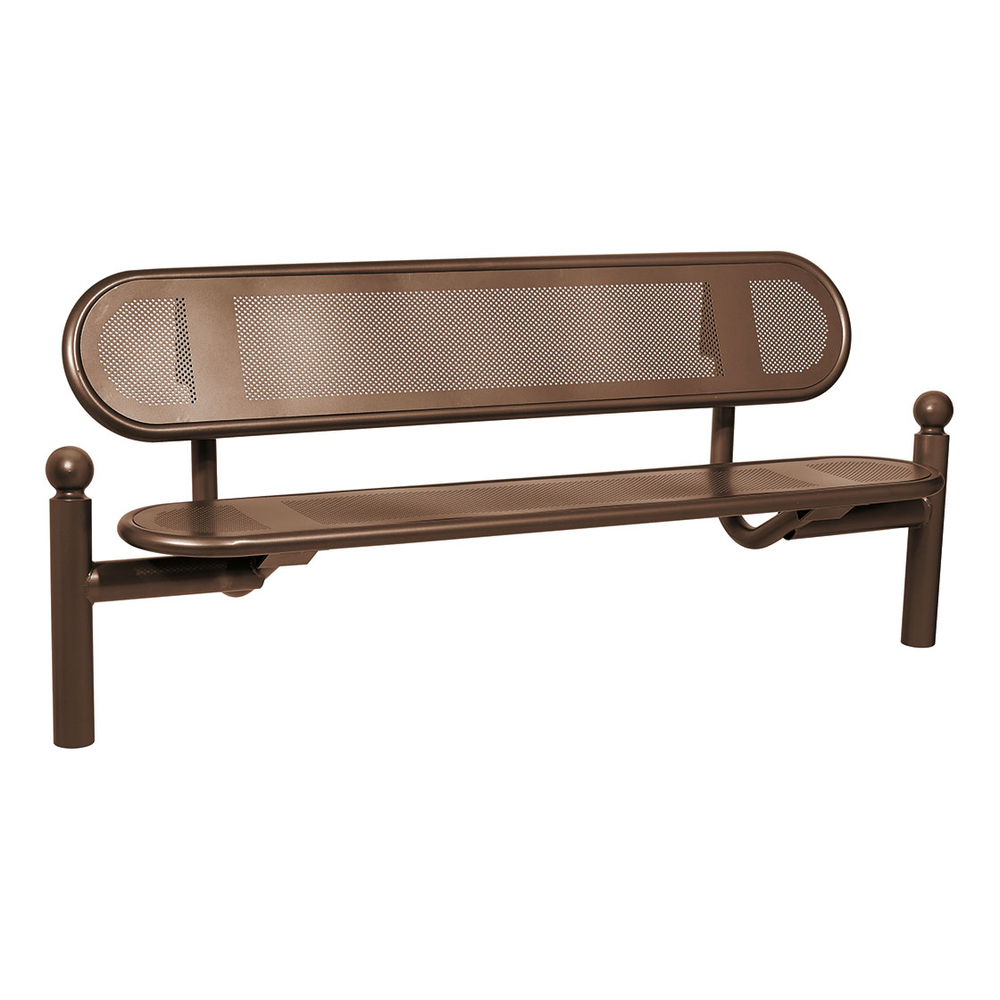 Banc acier Estoril Boule RAL8017 - PROCITY - 209322.8017