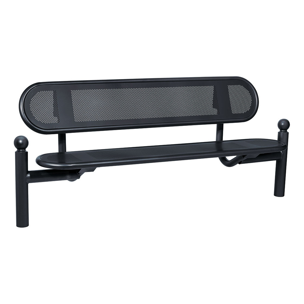 Banc acier Estoril Boule RAL9005 - PROCITY - 209322.9005