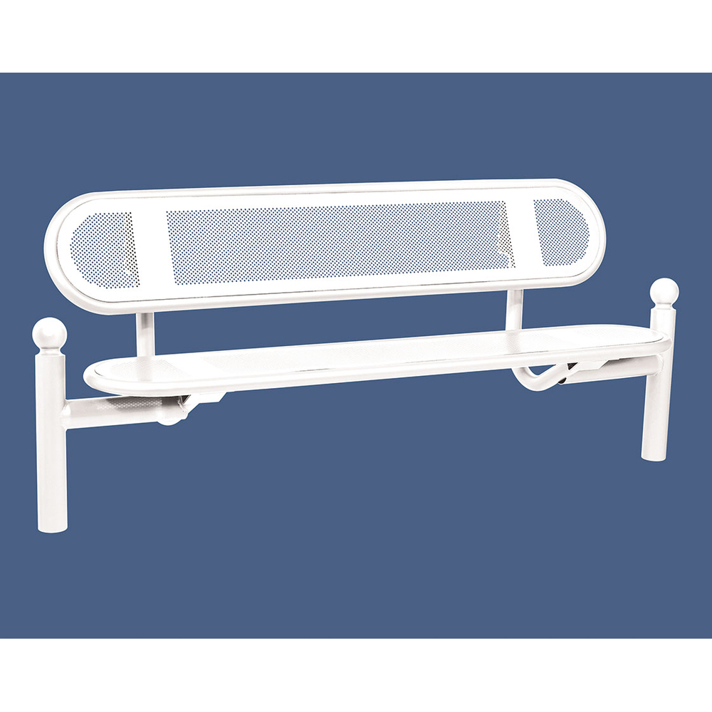 Banc acier Estoril Boule RAL9010 - PROCITY - 209322.9010
