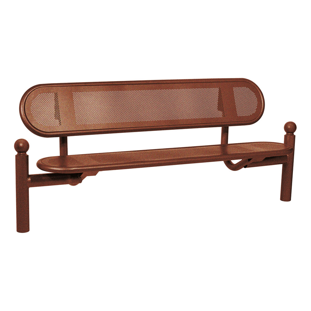 Banc acier Estoril Boule Aspect Corten - PROCITY - 209322.S025