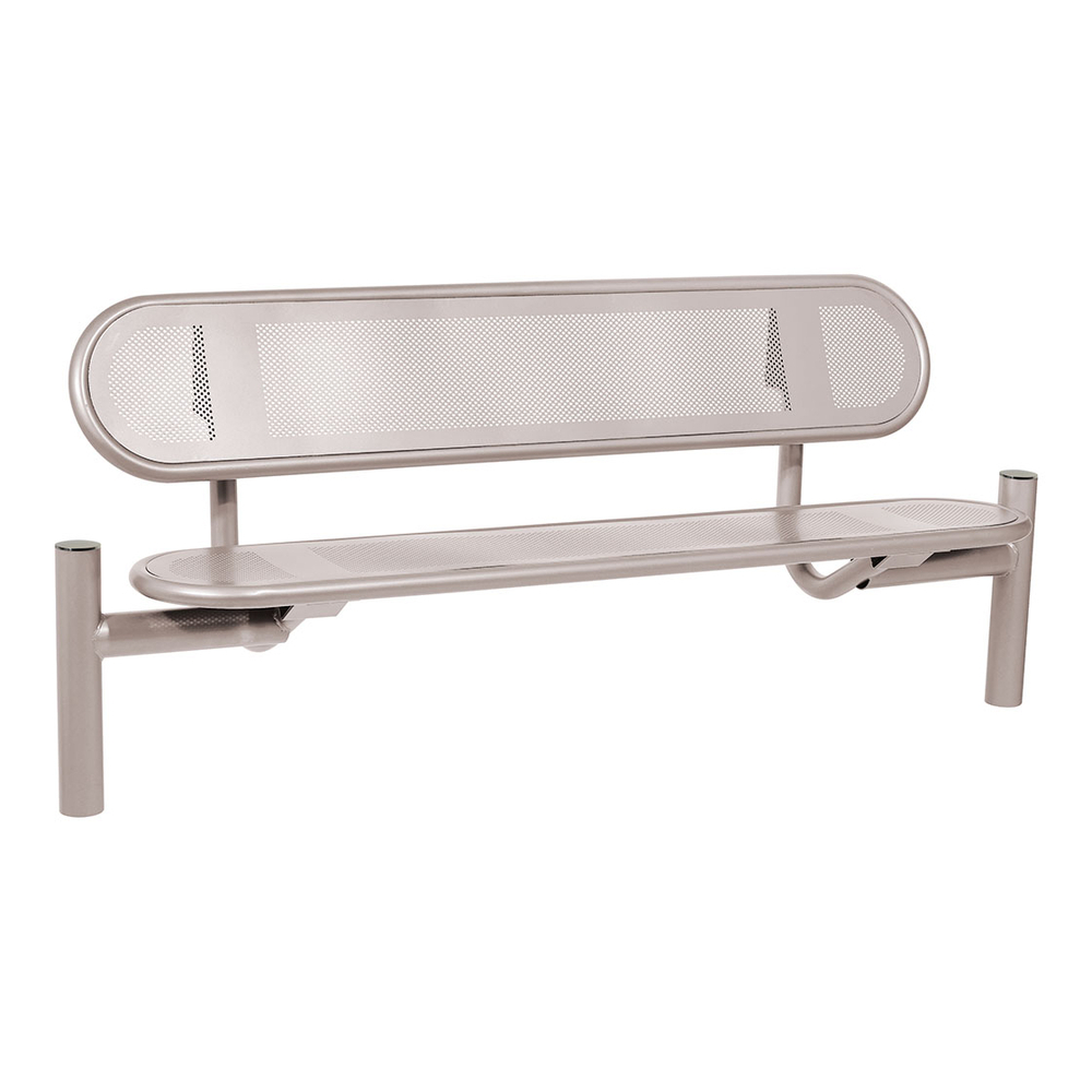Banc acier Estoril Inox brossé RAL7044 - PROCITY - 209324.7044