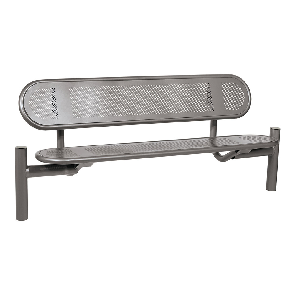 Banc acier Estoril Inox brossé Gris PROCITY - 209324.GPRO