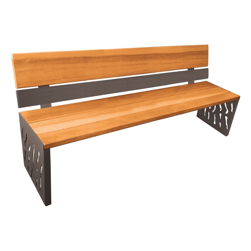 Banc bois et acier Venise Gris PROCITY - 209412.GPRO.CHEC