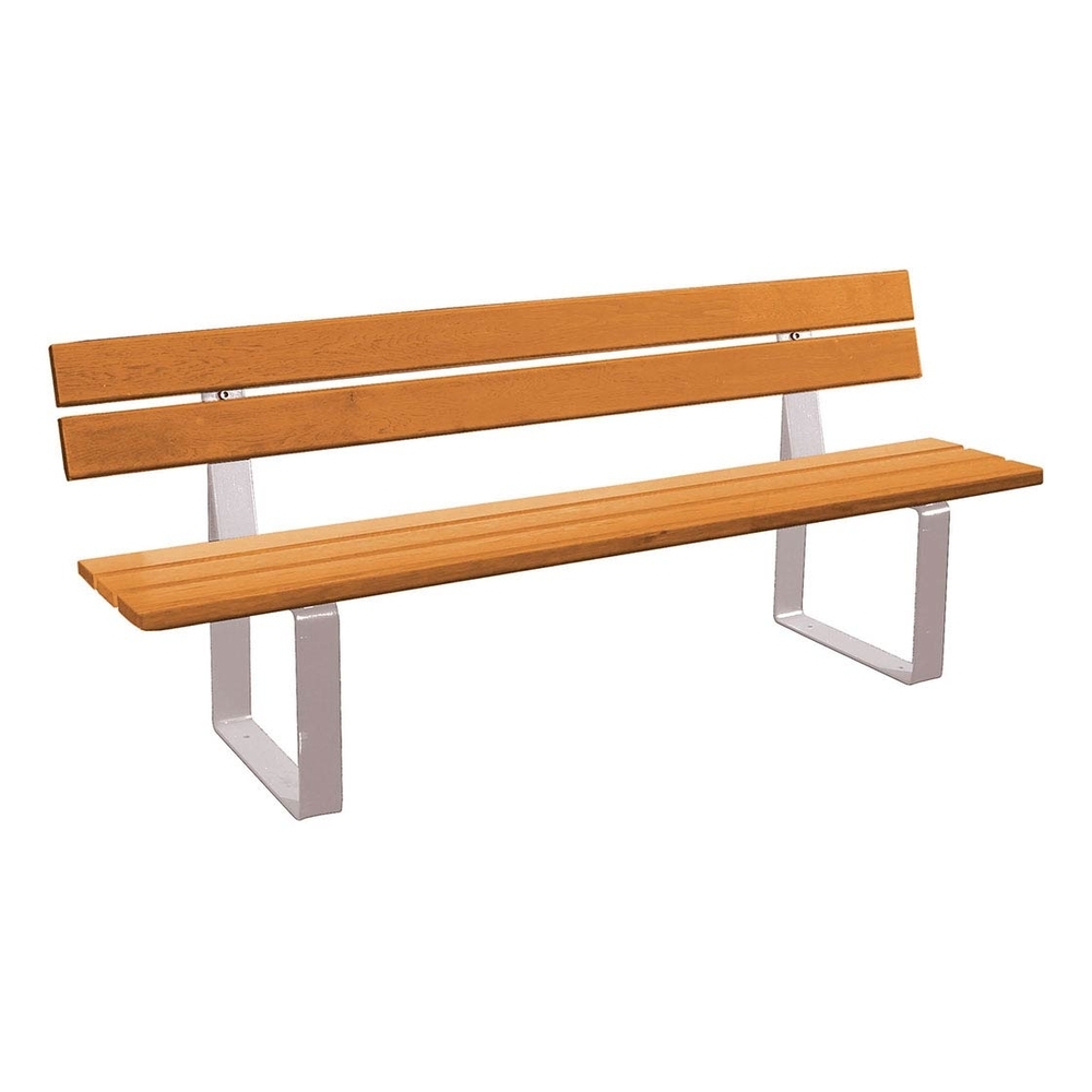 Banc bois et acier Riga RAL7044 - lasuré chêne clair - PROCITY - 209415.7044.CHEC