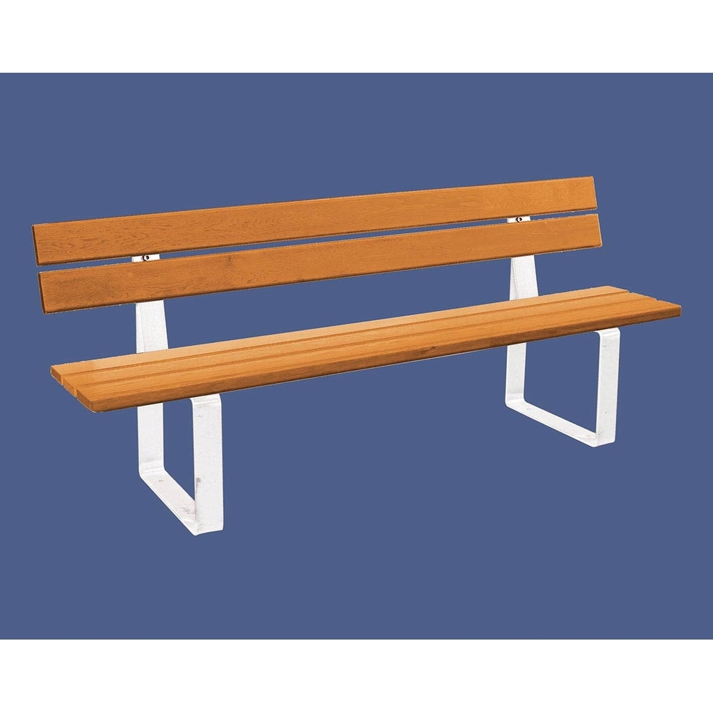 Banc bois et acier Riga RAL9010 - lasuré chêne clair - PROCITY - 209415.9010.CHEC