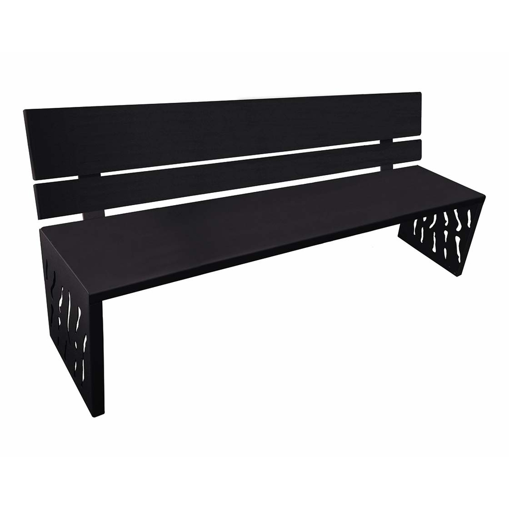 Banc acier Venise RAL9005 - PROCITY - 209419.9005