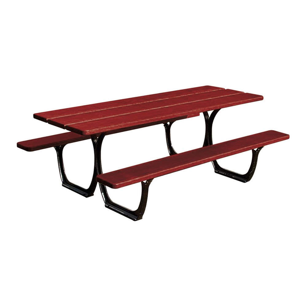 Table de pique-nique Séville RAL9005 - lasuré acajou - Standard - 2000mm - PROCITY - 209468.9005.ACAJ