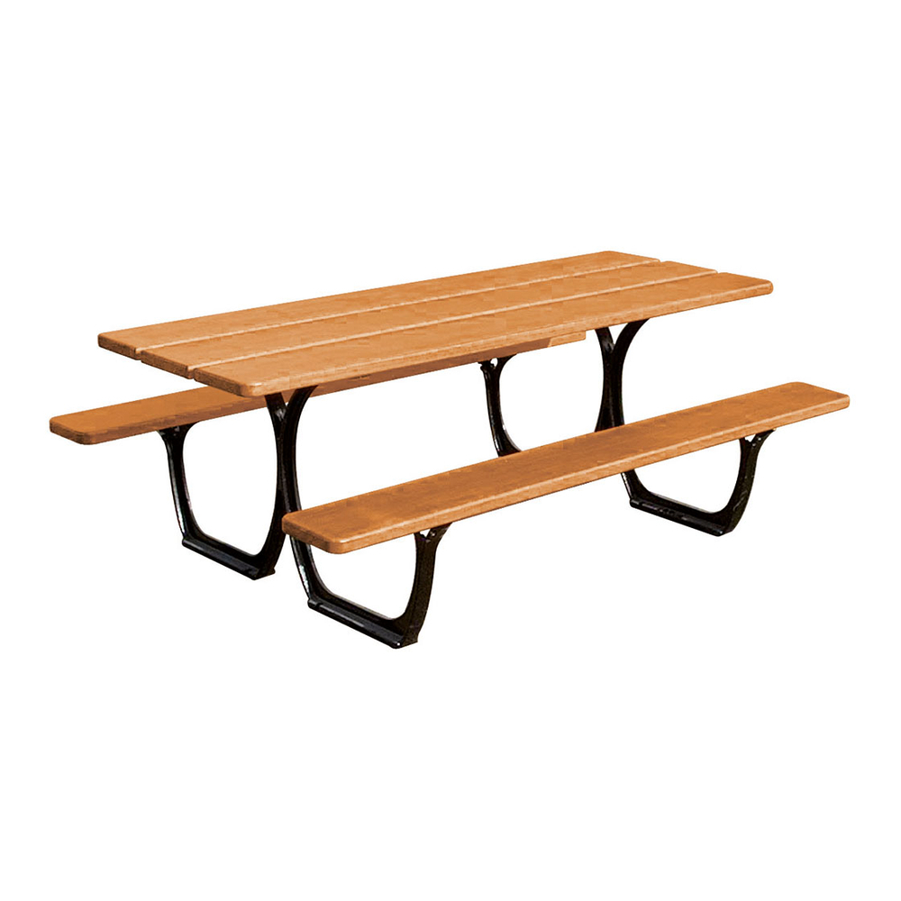 Table de pique-nique Séville RAL9005 - lasuré chêne clair - Standard - 2000mm - PROCITY - 209468.9005.CHEC