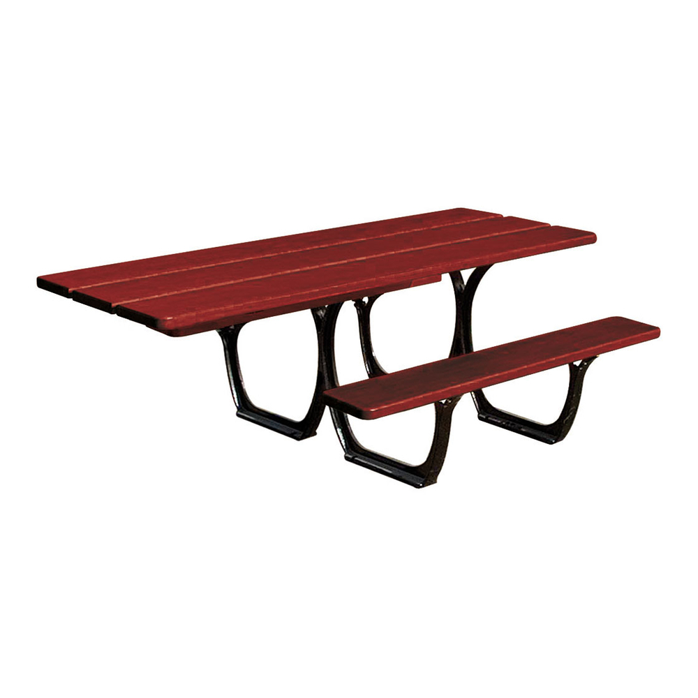 Table de pique-nique Séville RAL9005 - lasuré acajou - Version PMR - 2000mm - PROCITY - 209469.9005.ACAJ