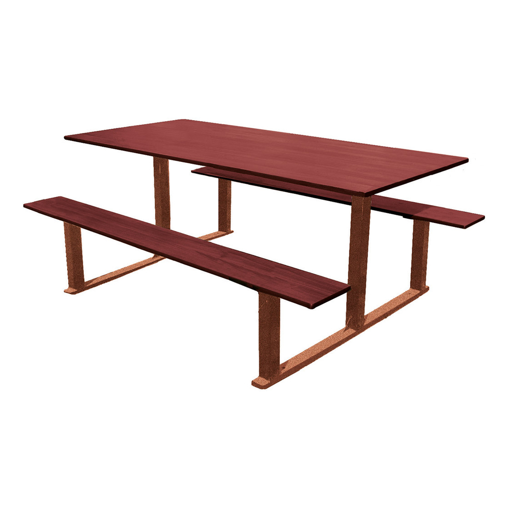 Table de pique-nique Riga Aspect Corten - Standard - 1500mm - PROCITY - 209472.S025.ACAJ