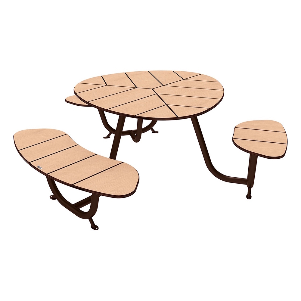 Table de pique-nique Valence RAL8017 - Version PMR - PROCITY - 209476.8017