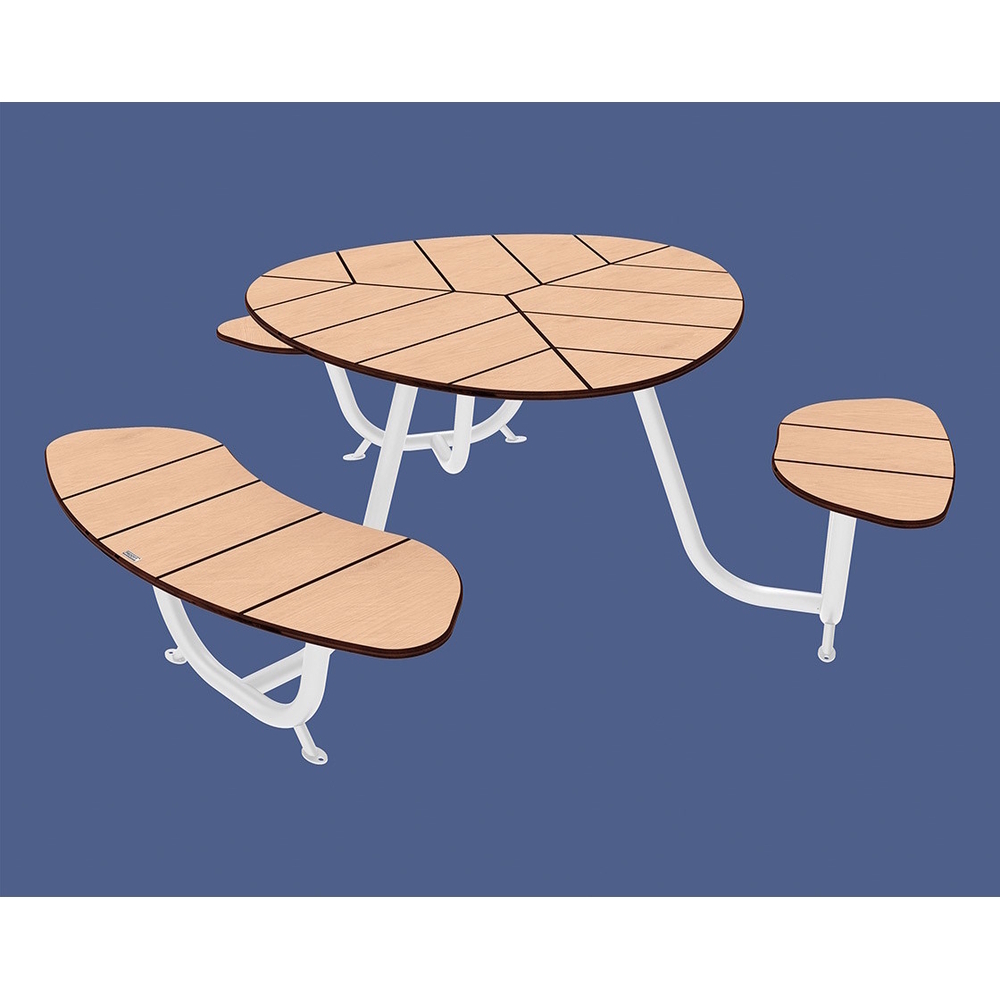 Table de pique-nique Valence RAL9010 - Version PMR - PROCITY - 209476.9010