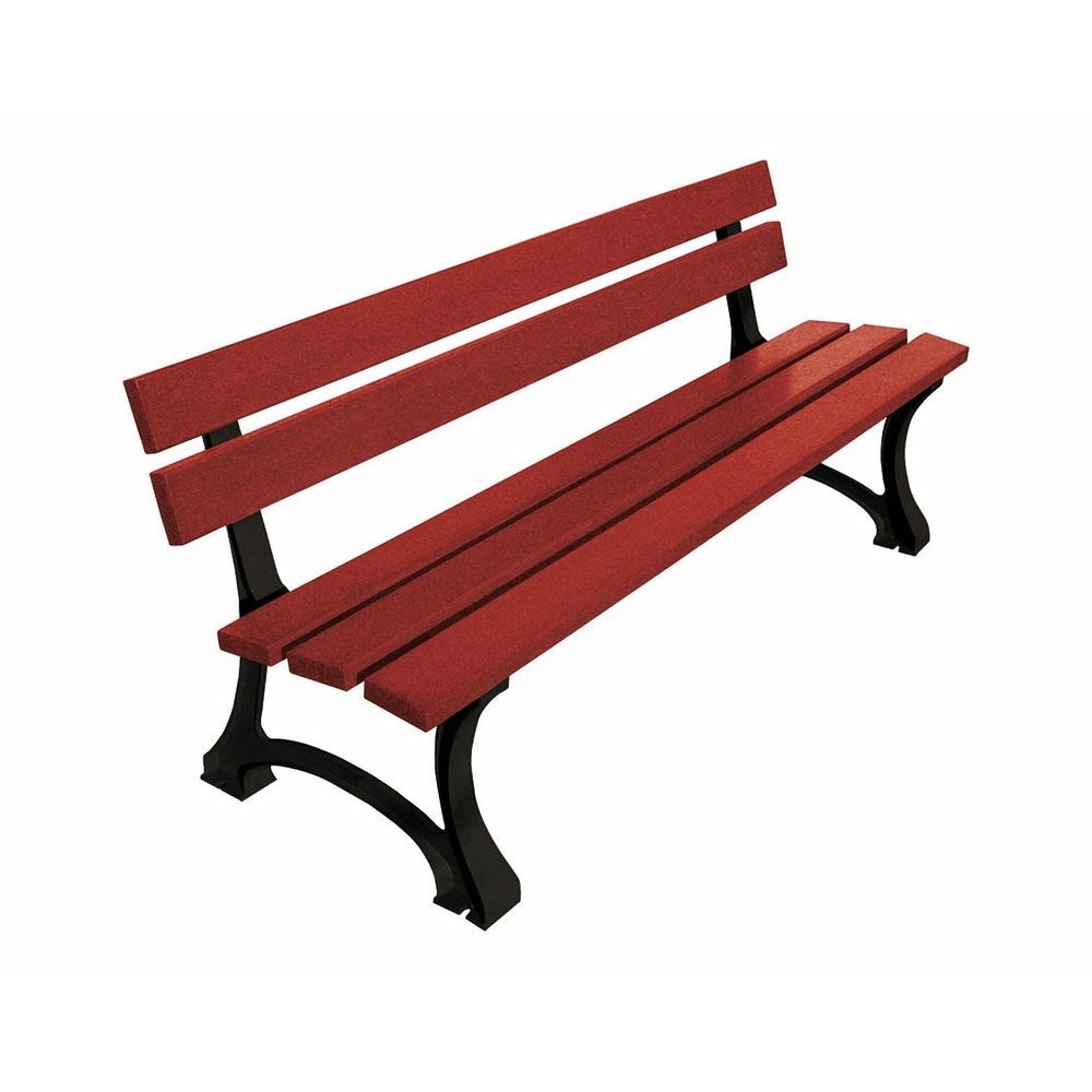 Banc bois et acier Mora Noir - lasuré acajou - PROCITY - 209480.9005.ACAJ