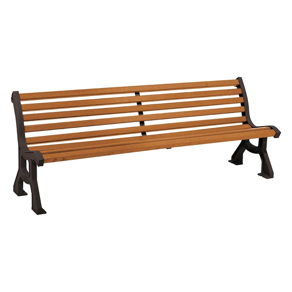 Banc bois et acier Lublin RAL9005 - lasuré chêne clair - PROCITY - 209484.9005.CHEC