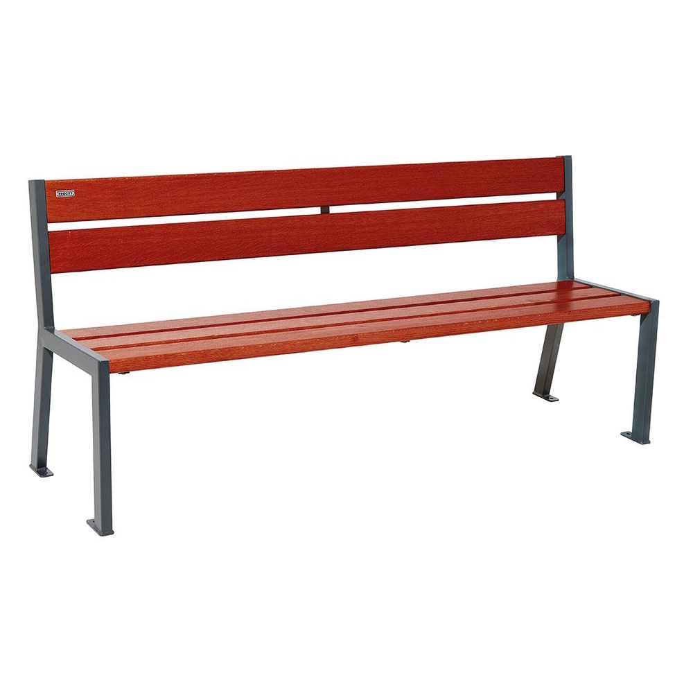 Banc bois et acier Silaos 5 lames Gris PROCITY - 209502.GPRO.ACAJ